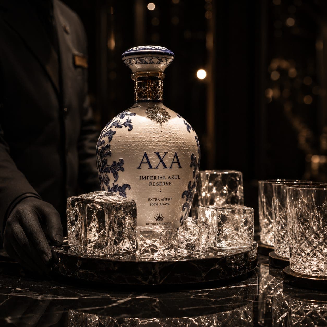 Layanan bottle service premium dengan presentasi mewah