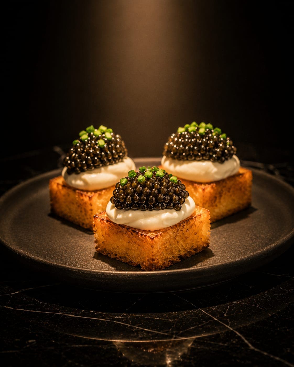 Caviar Toast Bites