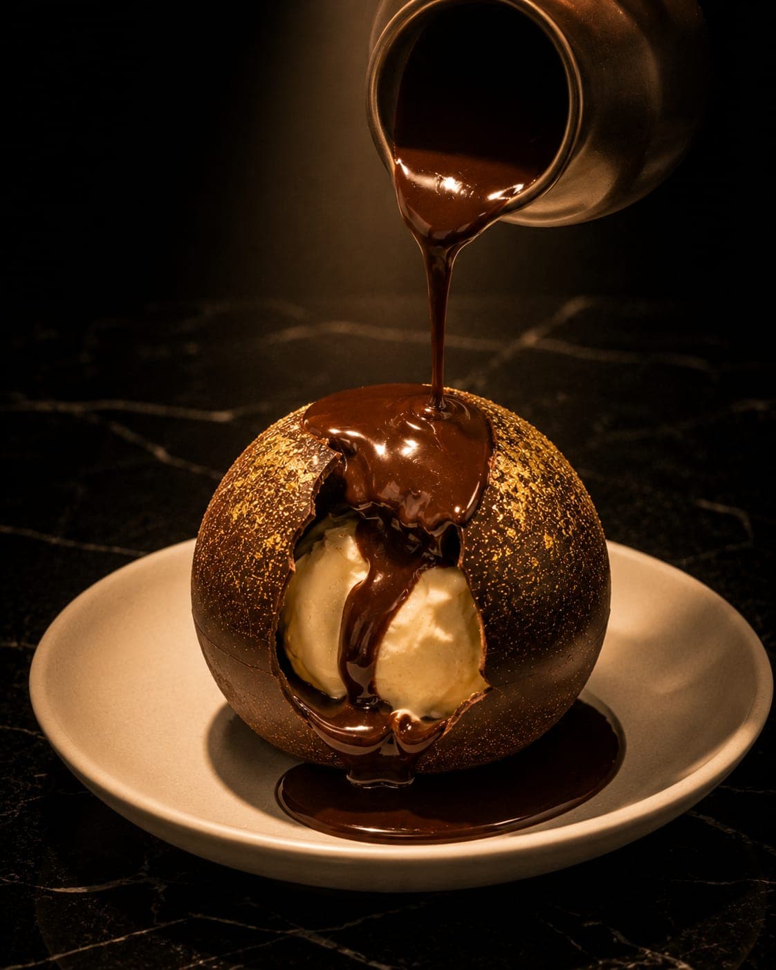 24K Gold Chocolate Sphere